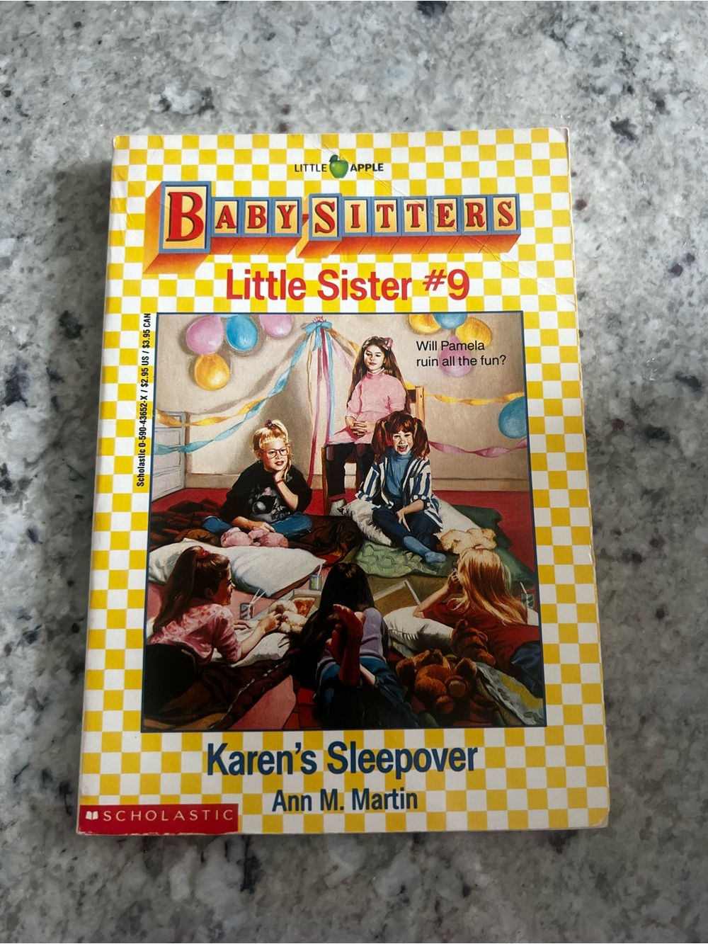 Scholastic Baby-Sitters Little Sister paperback - yellow checkered cover